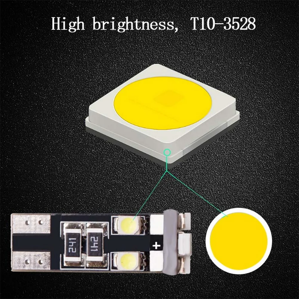 4 шт. T10 8SMD Автомобильные светодиодные клиновидные лампы Canbus боковые лампочки W5W 501