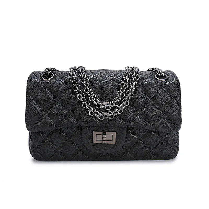 Classic Caviar women's flap shoulder bags luxury genuine Cow Leather Handbag square striped chain Crossbody Bags Classic Caviar women's flap shoulder bags luxury genuine Cow Leather Handbag square striped chain Crossbody Bags