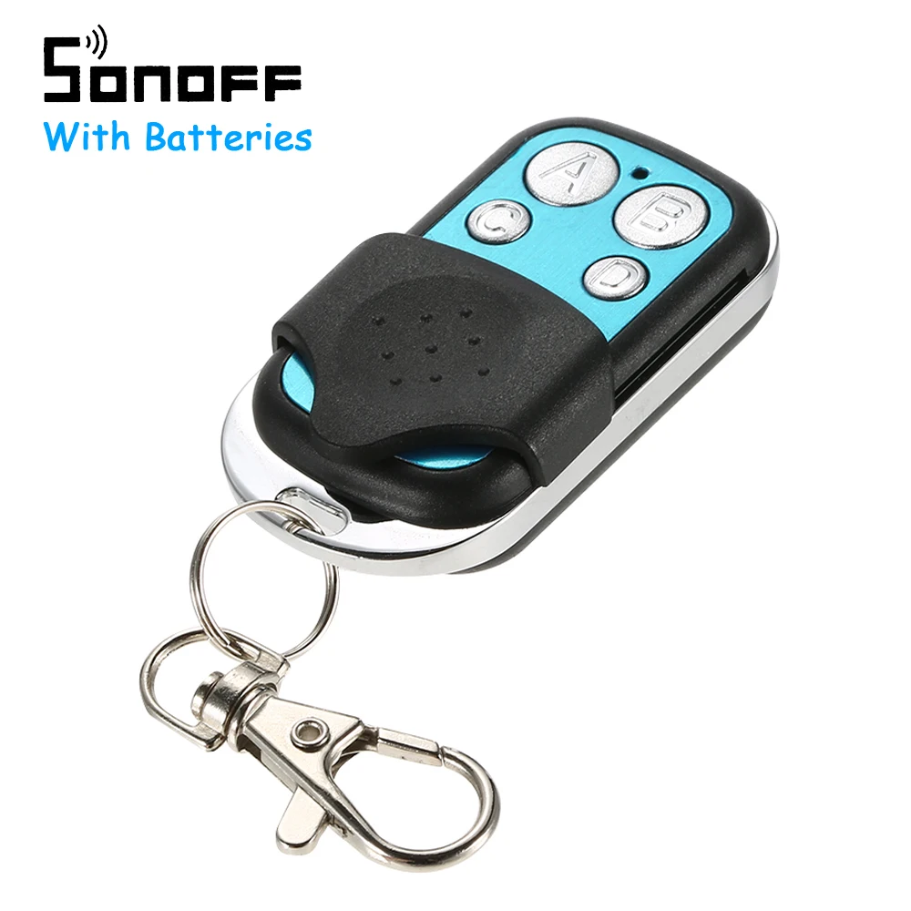 

SONOFF RF Remote Controller ITEAD 433MHz Wireless Control Electric Gate Door 4 Buttons Push Cover Smart Remote Controller