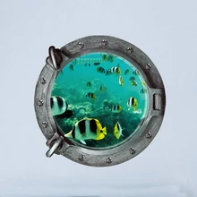 Underwater World 3d peixes pequenos adesivos de parede para a decoração home sala animais imprimir decalques mural art poster art adesivos