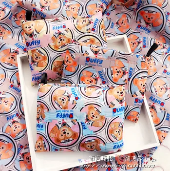 

New Cartoon Japan Duffy Bear Portable Foldable Shopping Bag Eco Bag Duffy Bear Stellalou Folding Grocery Bag Bear Shoulder Bag