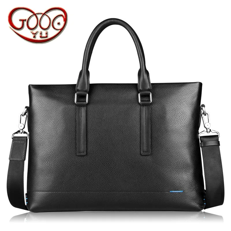 

Men's leather cross section zipper computer bag head layer cowhide business briefcase large capacity business multi-functional h
