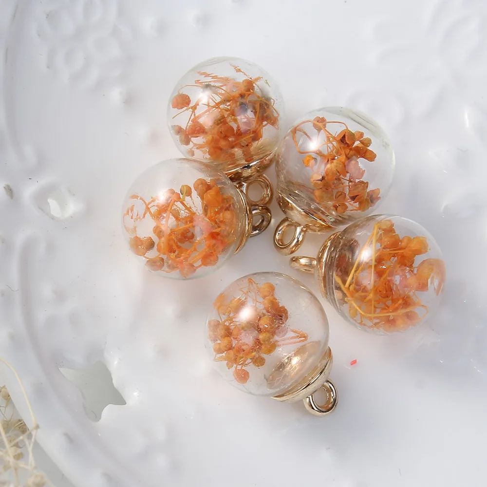 DoreenBeads DIY Подвески стеклянные бусы амулеты цветные высушенные прозрачные 22 мм x 16
