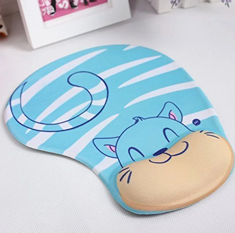 

Cartoon Cat Mouse Pad Wrist Protected Personalized Computer Decoration Gel Wrist Rest Mouse Pad Ergonomic Design Memory Foam