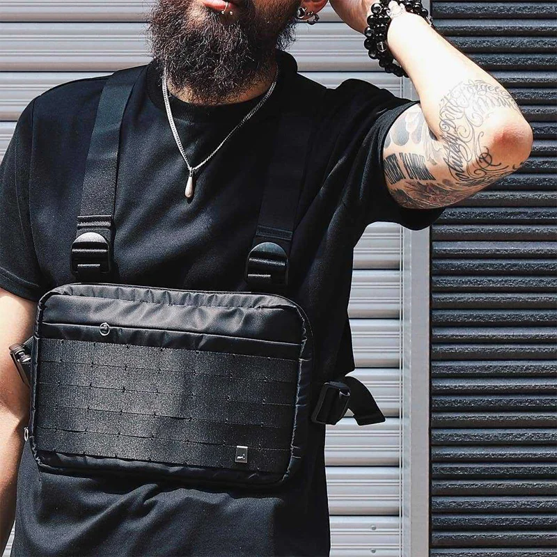 Chest Rig Vest HipHop Streetwear Functional Chest Bag for Men Shoulder Bag Adjustable Tactical