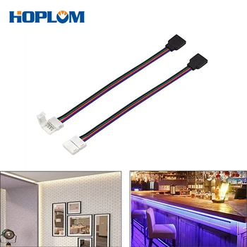 

LED light Strip Connector 4 Pin Conductor 10 mm Wide Strip to Controller Solderless, for 5050 3528 Color Changing Flexible Strip