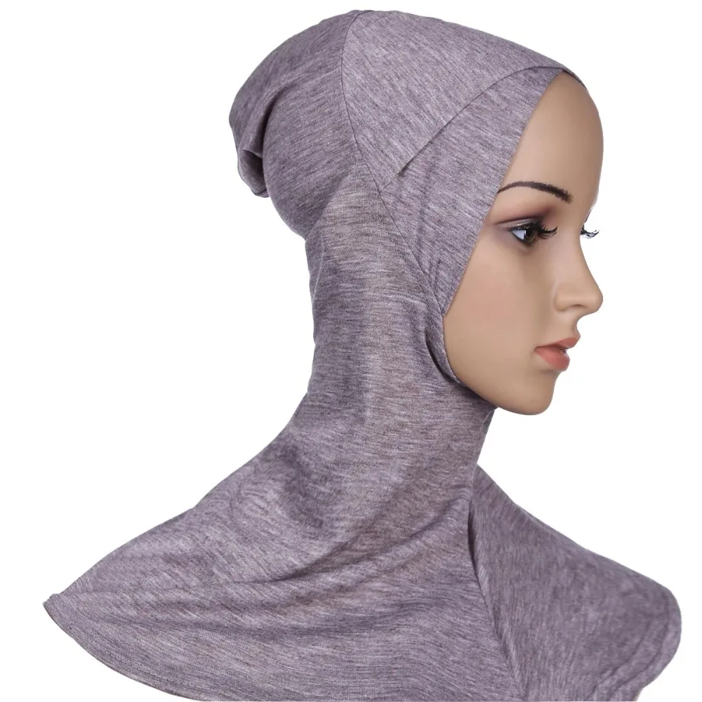 Бесплатная доставка Для женщин мусульманских Головные уборы хлопок крест шарф хиджабы Underscarf мгновенных хиджаб 20 Цвета смешанные оптовая