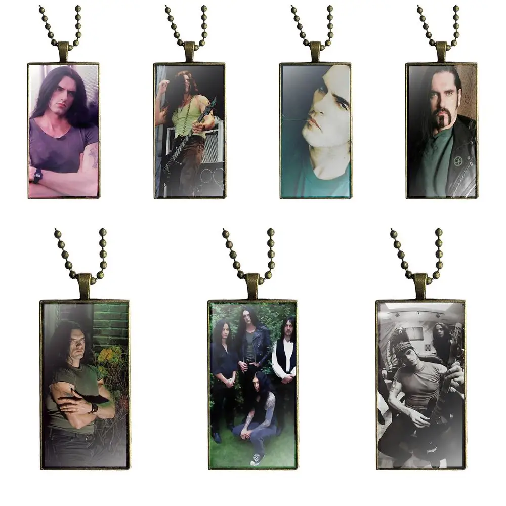 

EJ Glaze For Women High Quality Girls Necklace Fashion Long Chain With Rectangle Necklace Jewelry Type O Negative Metal Band