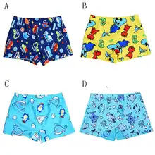 Новые 1 шт маленьких мальчиков быстросохнущая пляж купальники шорты детей, дети, ребенок для плавания черные мужские плавки лето мультфильм печатных малыша