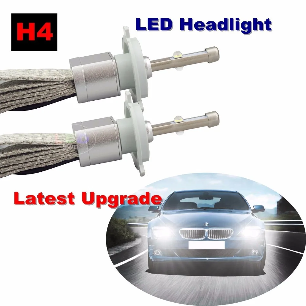 Автомобильные фары 2 шт. чипы Cree 9600lm H7 светодиодный H4 H11 9005 9006 белый для
