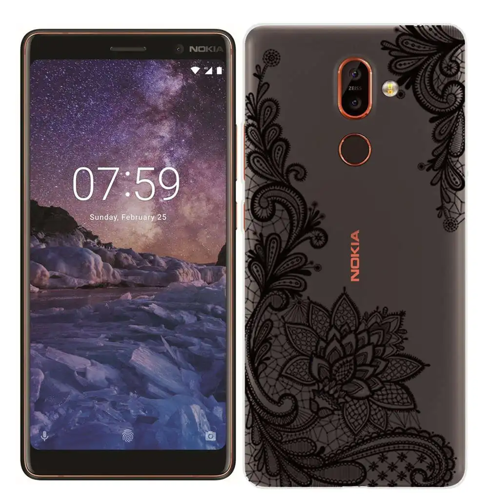 For Nokia 7 Plus Soft TPU Fundas Painted Silicone Case for Nokia 2.1 3.1 5.1 6.1 Smart Back Cover for Nokia 3 5 6 7 8 ShockProof (1)