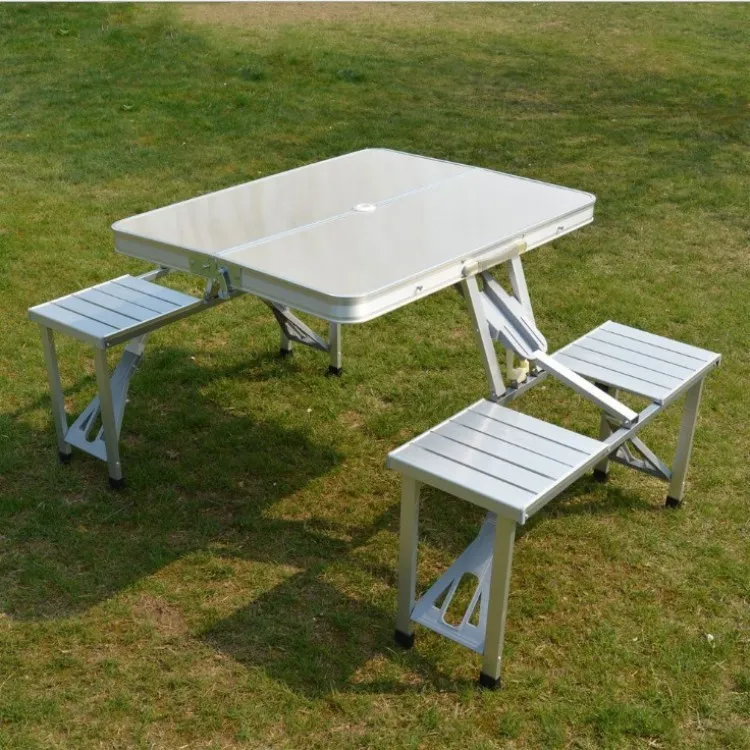 

Aluminium Alloy Conjoined Chairs Stall Stall Barbecue Outdoor Activities To Work In Office One Table