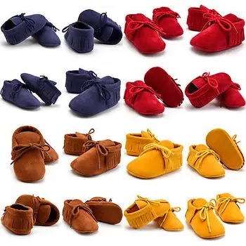 

Adorable Winter Infant Toddler Tassel Soft Sole Boots Boy Girl Pram Slip-on Moccasins Shoes Prewalker Lace-Up Crib Soft Sole