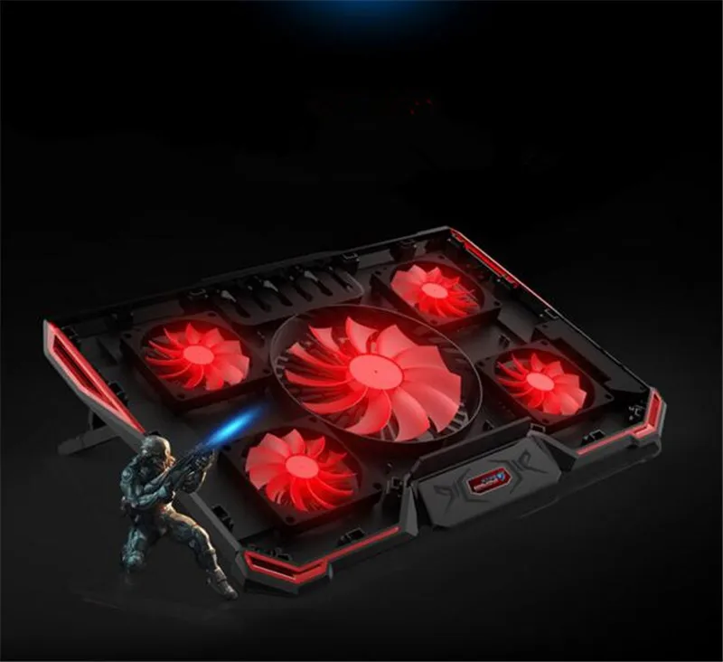laptop cooler cooling pad with Silence 5pcs LED Fans USB 2 0 Adjustable Notebook Holder for