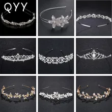 Горячая Распродажа, Кристальный жемчуг, сплав, диадемы и короны, свадебные головные уборы, свадебные аксессуары для волос, ювелирные украшения, тиары невесты, повязки для волос