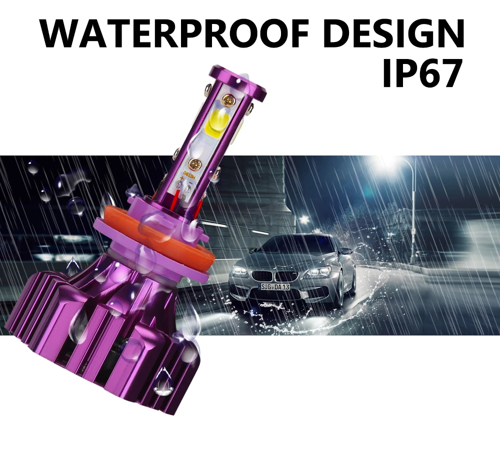 2 X H4 Автомобильный светодиодный фары комплект 4-х сторонний ...