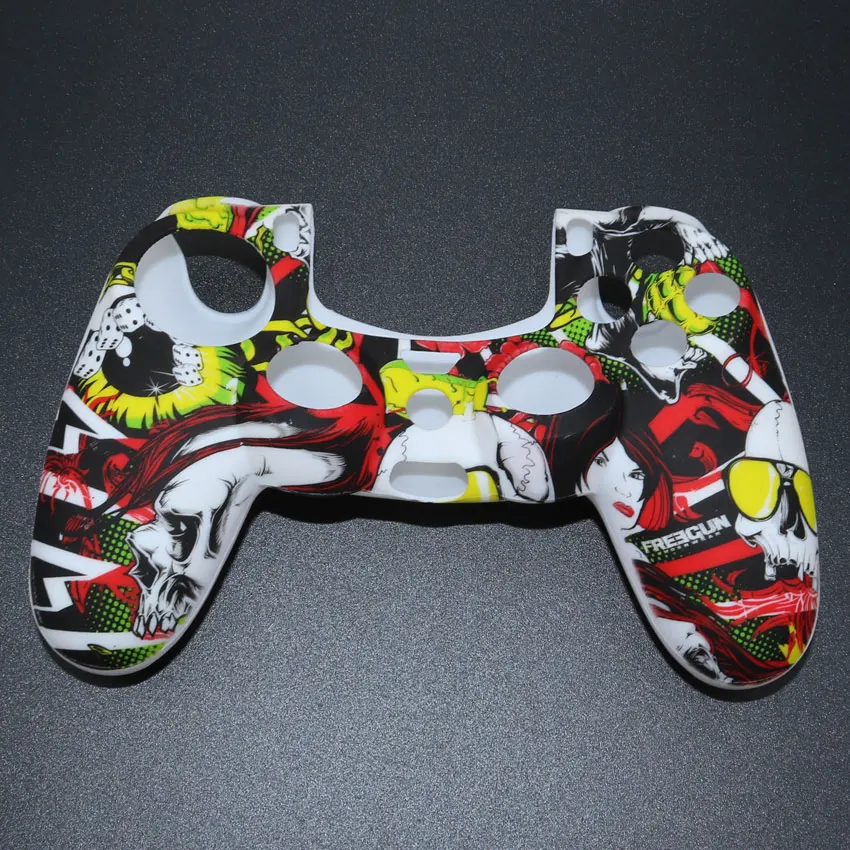 YuXi Камуфляжный силиконовый гелевый резиновый мягкий чехол для Dualshock 4 Playstation 4 PS4 Pro Slim контроллер