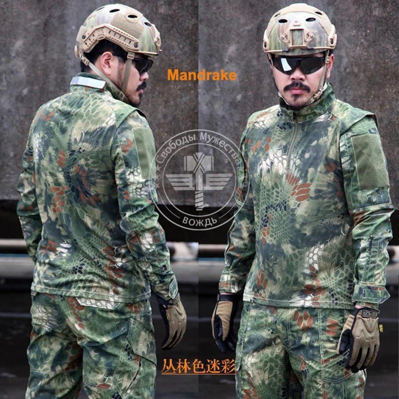 Толстовка Kryptek Camo Mandrake тактическая рубашка Ripstop с длинным рукавом Боевая футболка в стиле «typhon» полиция 1/4 на молнии боевая рубашка