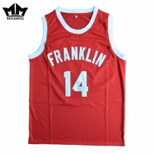 MM MASMIG Rebound Earl “The Goat” Manigault 14 Benjamin Franklin High School Basquete Jersey Red S para 3XL