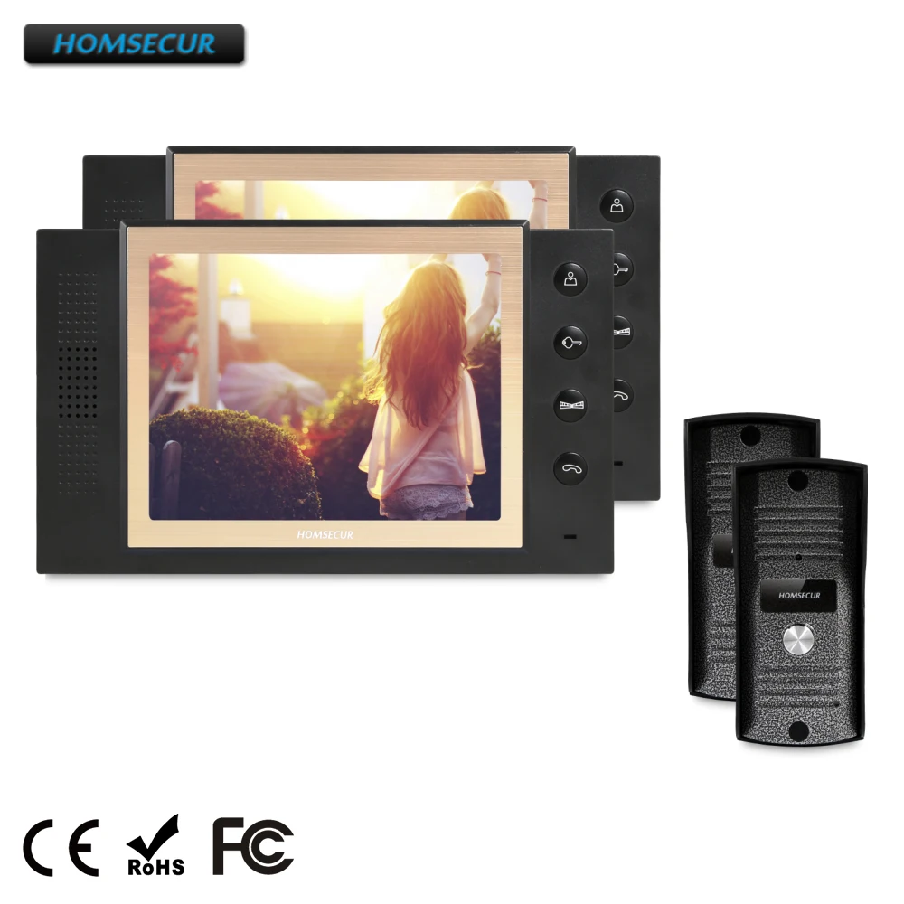 

HOMSECUR 8" Video Door Phone Intercom System+Dual-way Intercom for Home Security TC031 + TM801-B