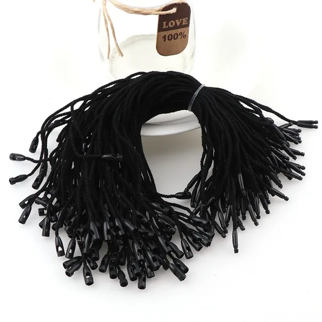 100pcs Clothes Cotton Tag Rope Cords Hanging Tablet Medium Bullet Clothing Bag