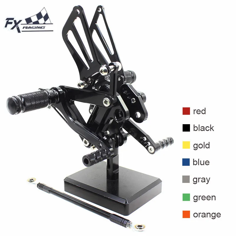 

For Kawasaki ZZR600 ZZR 600 2005 2006 2007 2008 CNC Aluminum Motorcycle Foot Pegs Rest Footpegs Pedals Rearset Footrest