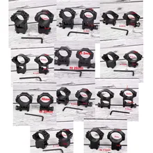 2 шт. 30 мм/25 мм Riflescope крепление кольцо 11 20 мм ласточкин хвост Пикатинни адаптер Высокий/низкий профиль винтовка Вивер прицел охота крепление