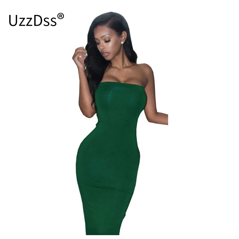 Wholesale Sexy strapless women summer white black midi dress 2017 new fashion brief slim club bodycon bandage party dresses Buy Cheap Sexy strapless women summer white black midi dress 2017 new fashion brief slim club bodycon bandage party dresses