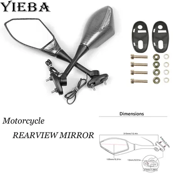 

For Ducati 899 959 1098 1100 1198 Accessories Motorcycle Rearview Mirrors With Turn Signal LED Light for For Honda CB919 CBF1000