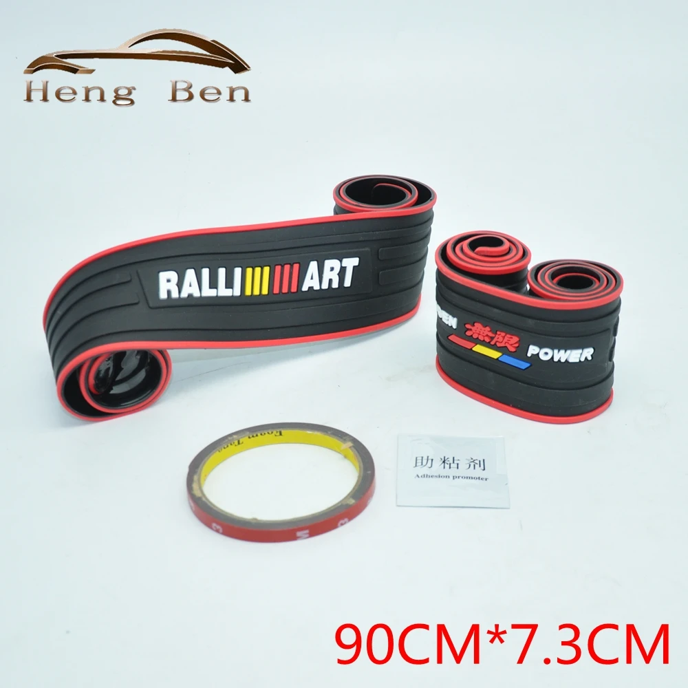 

HB Car Styling Trunk Door Sill Plate Rear Bumper Guard Protector Rubber Mouldings Pad Trim Cover Strip Auto Accessories