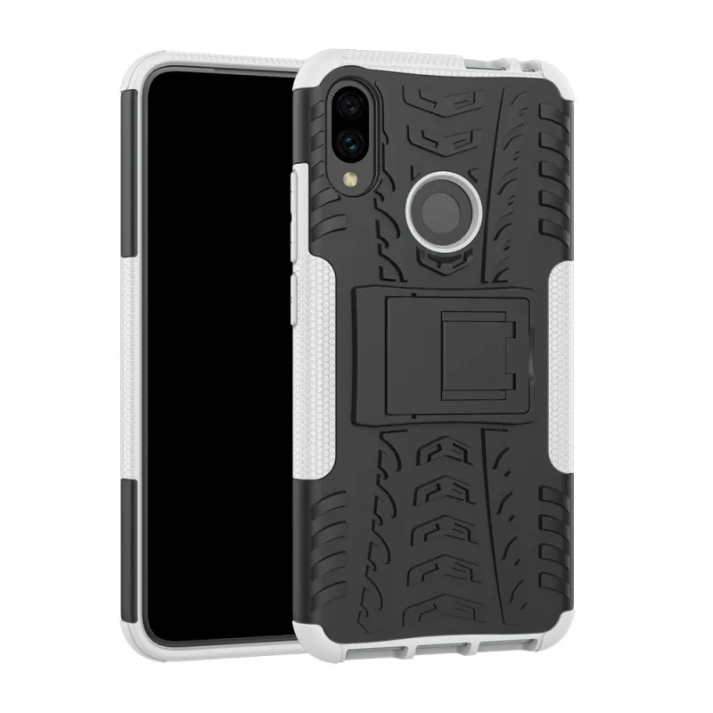 Белый Чехол для Xiaomi Redmi Note 7 8 Pro 7A, защитный чехол с подставкой, пластиковый сверхпрочный противоударный чехол для Xiaomi Redmi Note 8 7 Pro, чехол - Цвет: Белый