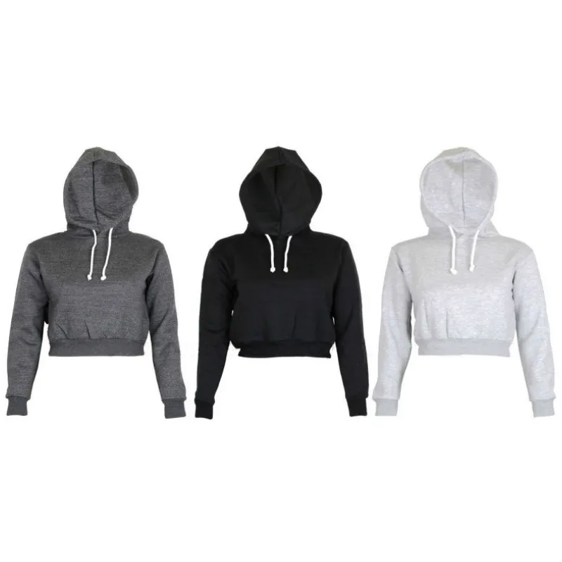 Кроп Топ женский однотонный с капюшоном 3 цвета размеры 6 16|hoodie sweatshirt|fashion