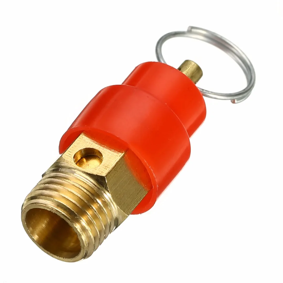 1pc New 1 4 Bsp Safety Valve Brass 120 Psi Air Compressor Safety