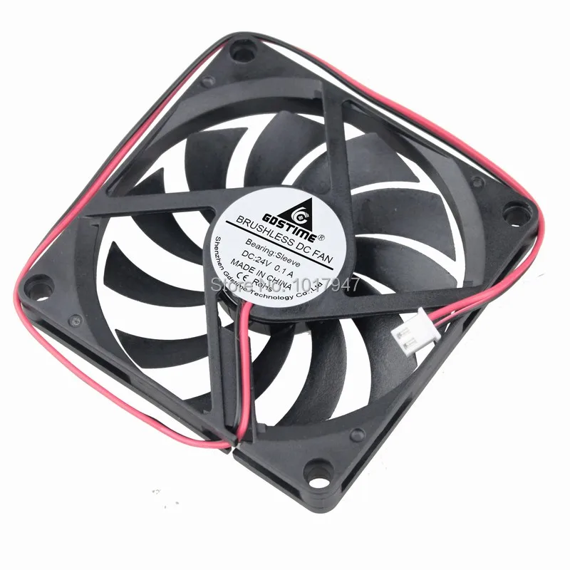 

2pieces Lot Gdstime 8cm 80mm x 10mm Ventilation Cooling 2Pin 24V DC Fan