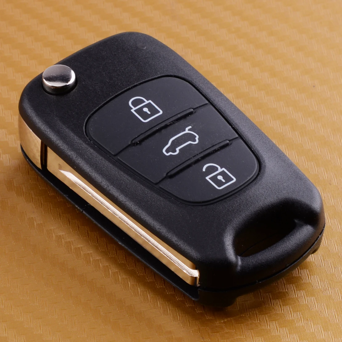 

CITALL 3 Button 433MHZ Car Flip Remote Entry Key Replace Shell Folding Remote Key Case with ID46 Chip Fit for Hyundai i20 IX35