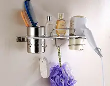 High quality hair rack rack with multifunction Wall Mount Hair Dryer Drier Flat Holder Stand Rack Storage Organizer Bathroom