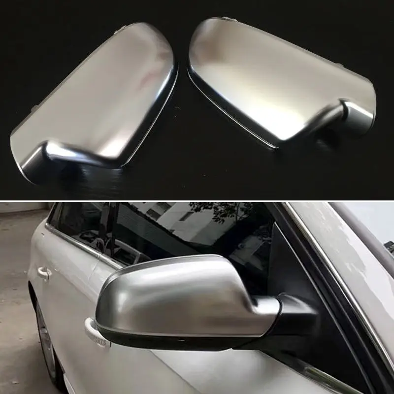 2pcs Silver ABS Chrome Side View Mirrors Replacement Caps Cover For Audi A5 2010 2016side view