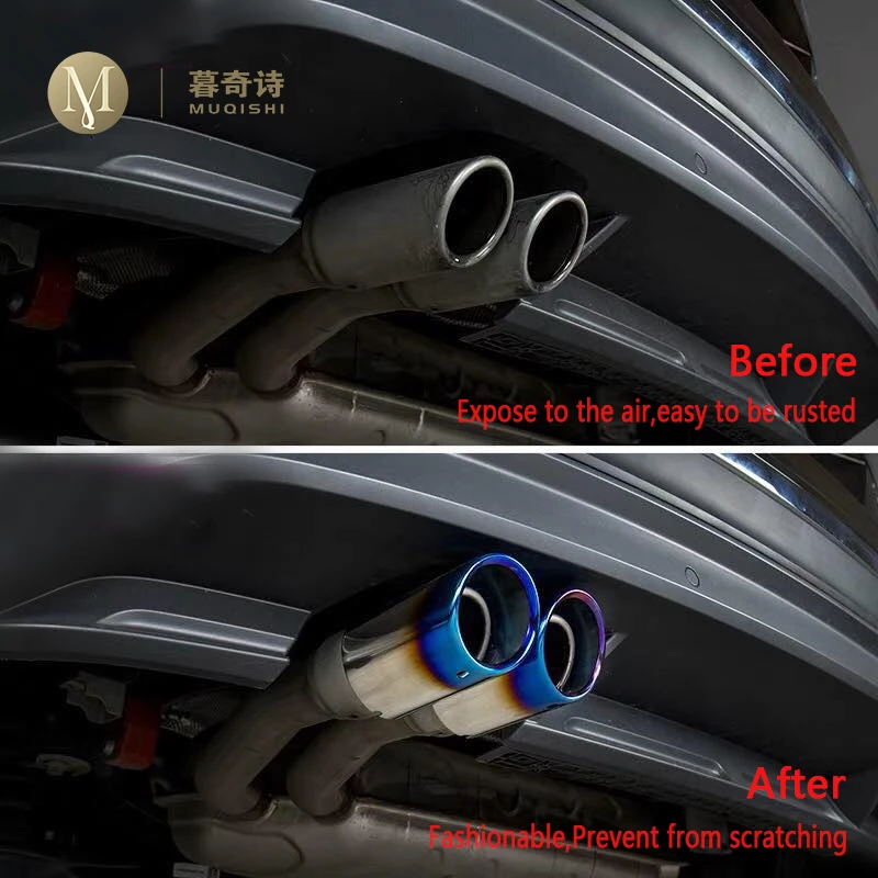 Ceny Dla Volkswagen Tiguan 2 2016 2017 2018 ekskluzywna stylizacja samochodów S Steel końcówka tłumika wylotowa rura wylotowa tapicerka akcesoria samochodowe