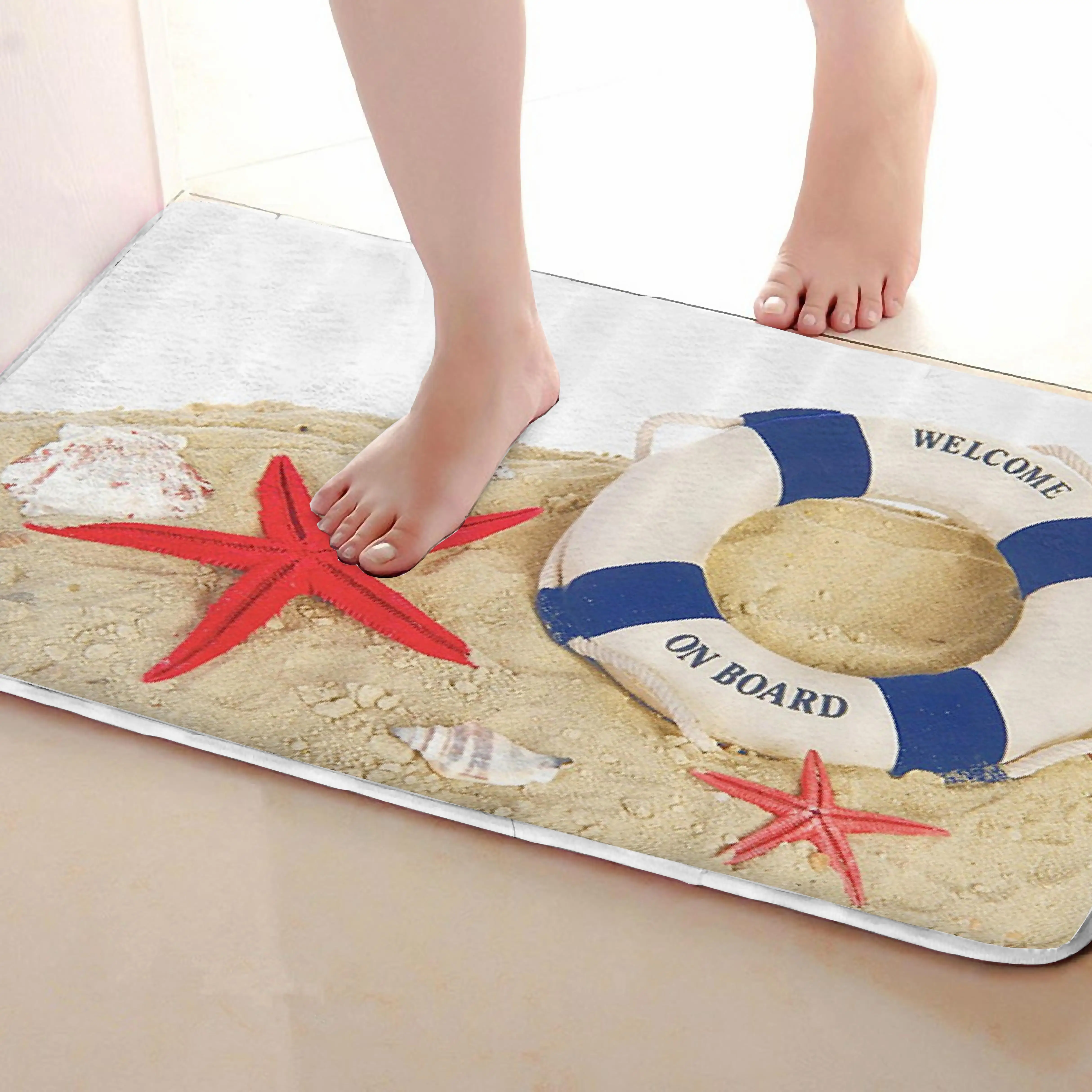 Starfish стильные коврики для улицы, забавные Противоскользящие коврики для ванной, коврики для двери, коврики под входную дверь