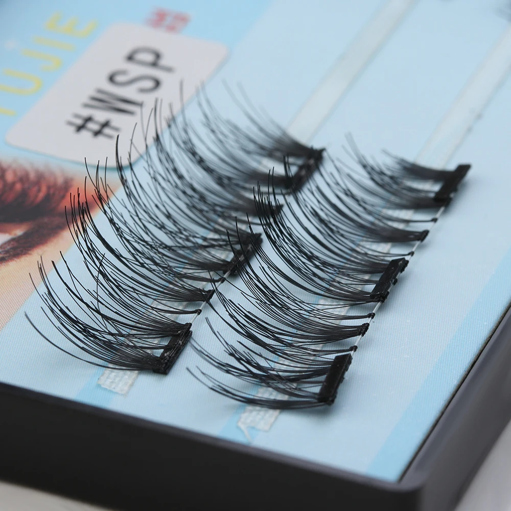 

1 Set Eye Lashes 3D Triple Magnetic Natural False Eyelashes Handmade Soft Lashes Makeup Extension Tools No Glue Required