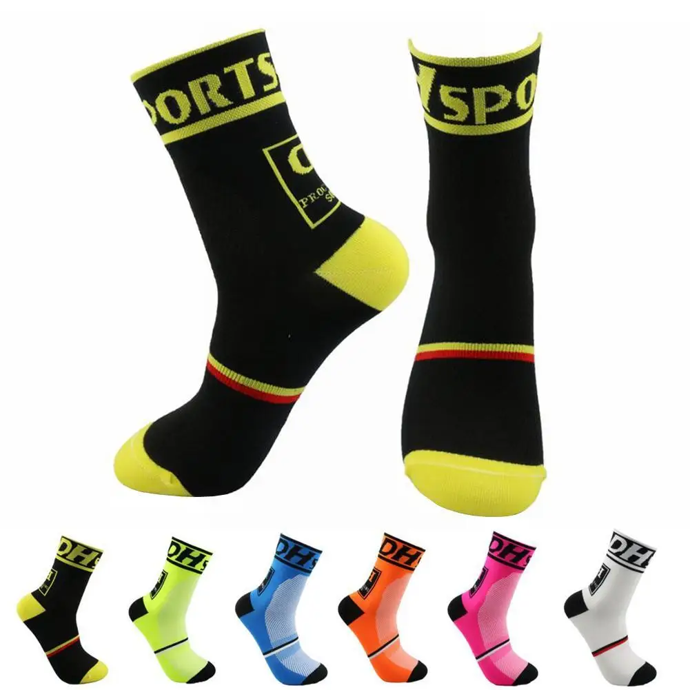 1 pair New Men Cycling Socks High Elasticity Outdoor Sports Bike