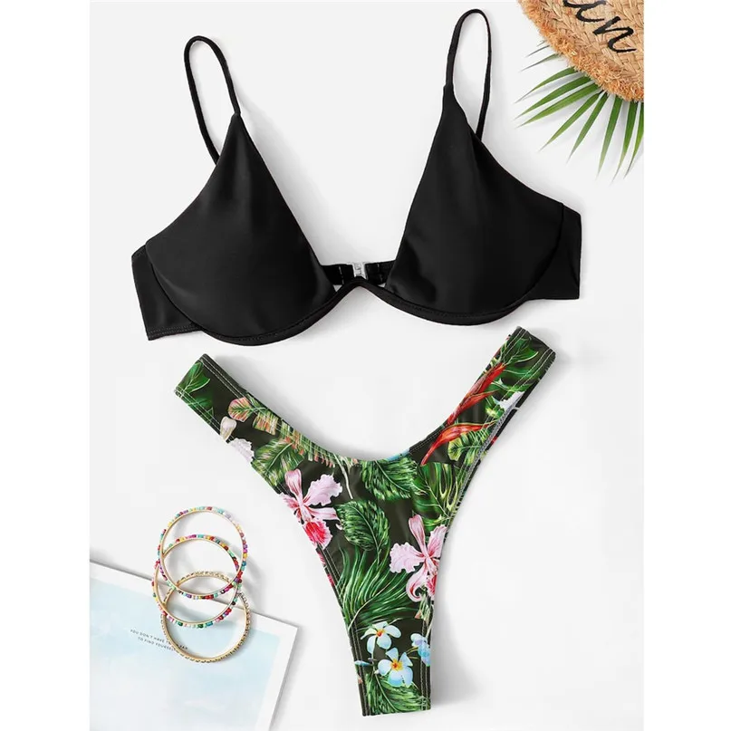Sexy Bikinis Women swimwear Print Push-Up Padded Bra Beach Bikini Set Swimsuit Swimwear Ins popular style #2m13 (8)