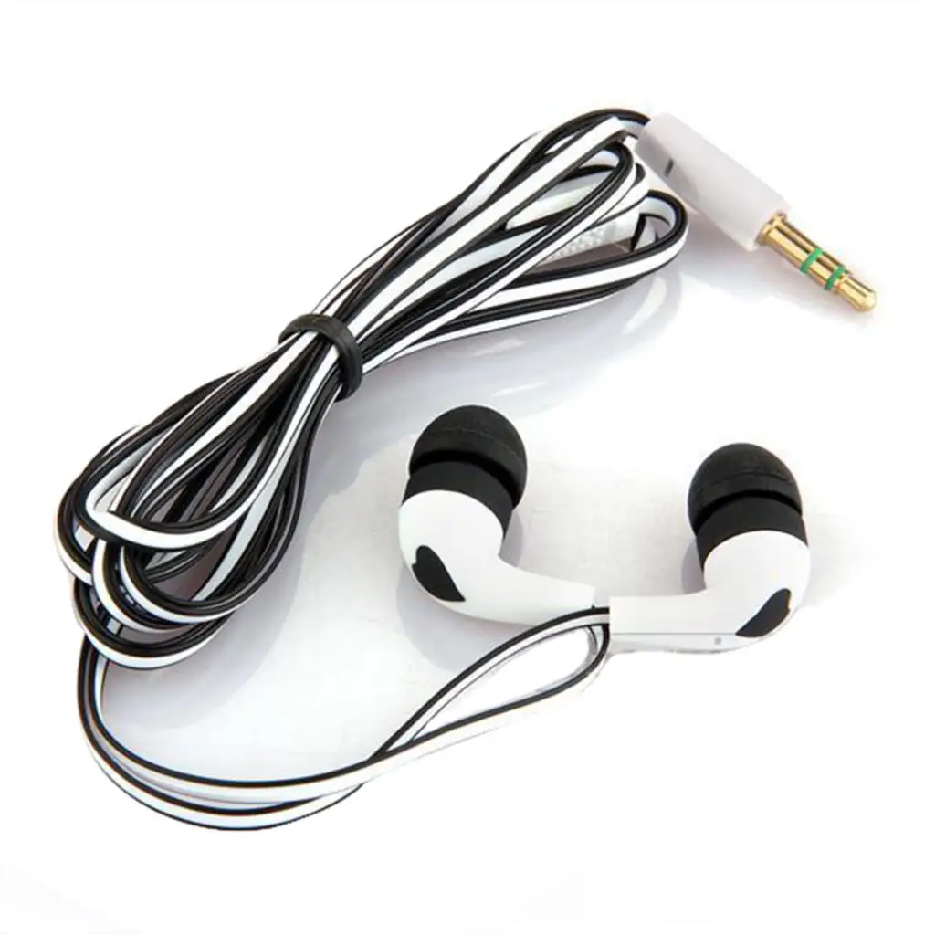 Marsnaska 3.5mm Stereo In ear Earbud Headphones Earphone Headset for iPhone 5 5s 4 White + Black 