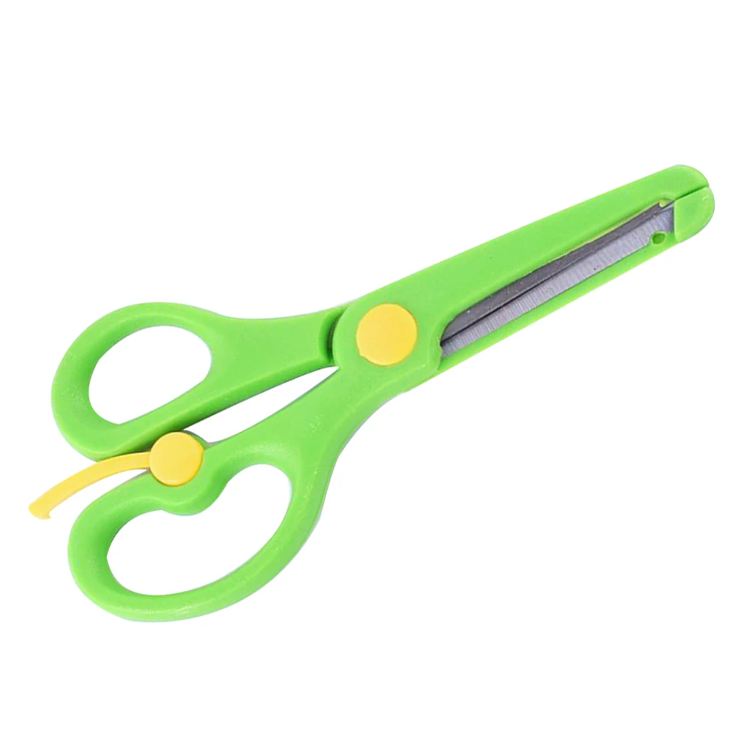 Paper Cutting Scissors Kids DIY Craft Protective Left Right Hand Scissors