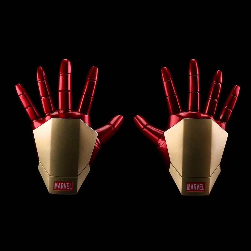 

DISNEY New Avengers 21cm Age of Ultron Iron Man Gloves with LED Light For Kid PVC Figure Collectible toy model for children gift