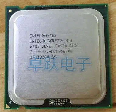Оригинальный процессор Intel E6600 для настольных компьютеров 2 Мб/2 4 ГГц/1066 FSB LGA 775