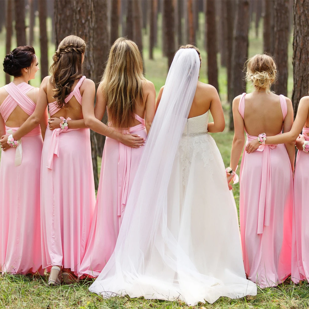 burgundy convertible bridesmaid dress