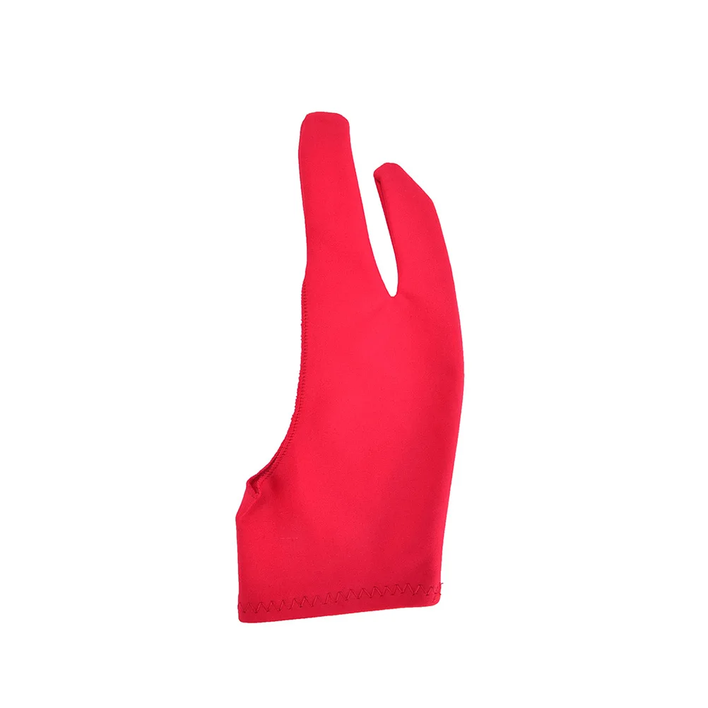 4 цвета перчатки для рисования художника для любого графического планшета черный 2 пальца противообрастающие, как для правой, так и для левой руки свободный размер - Цвет графита: Red