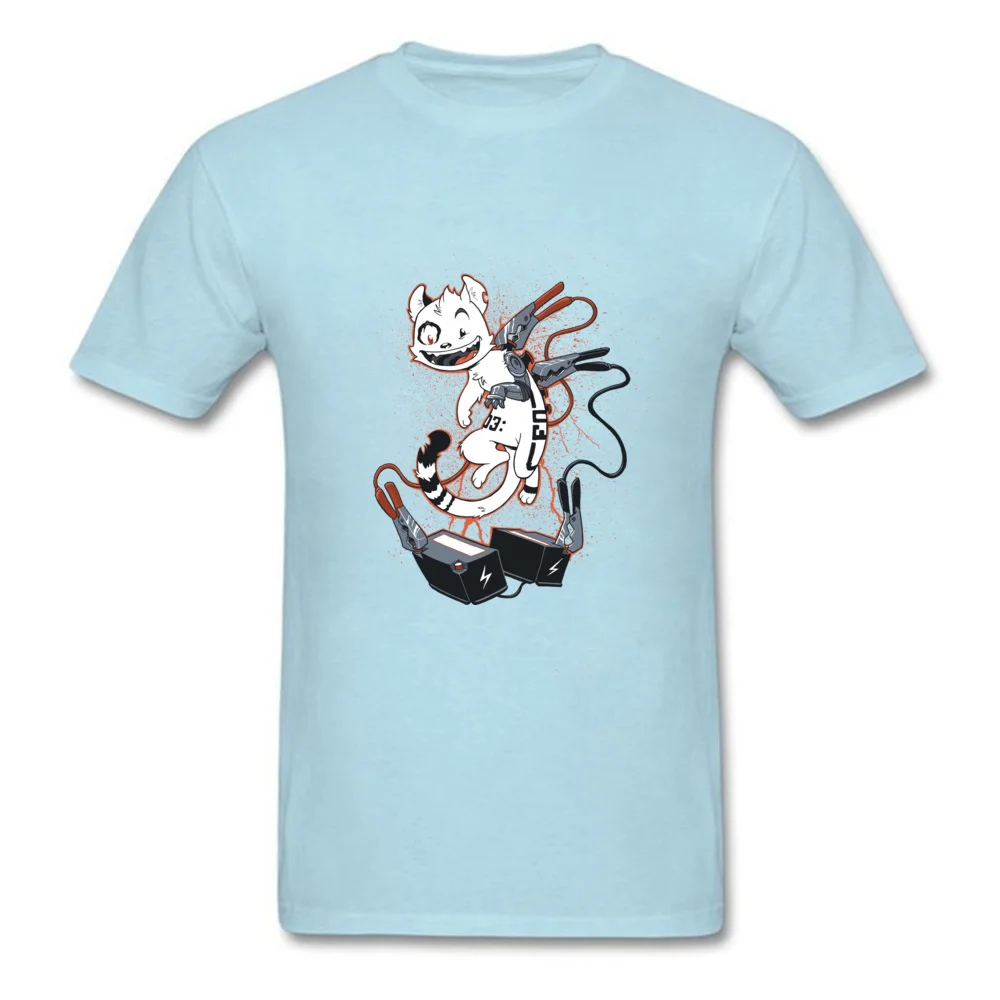 Party Cyber Cat Tops & Tees for Men On Sale Summer Round Neck All Cotton Short Sleeve Top T-shirts Fitness Tight Tops Tees Cyber Cat light