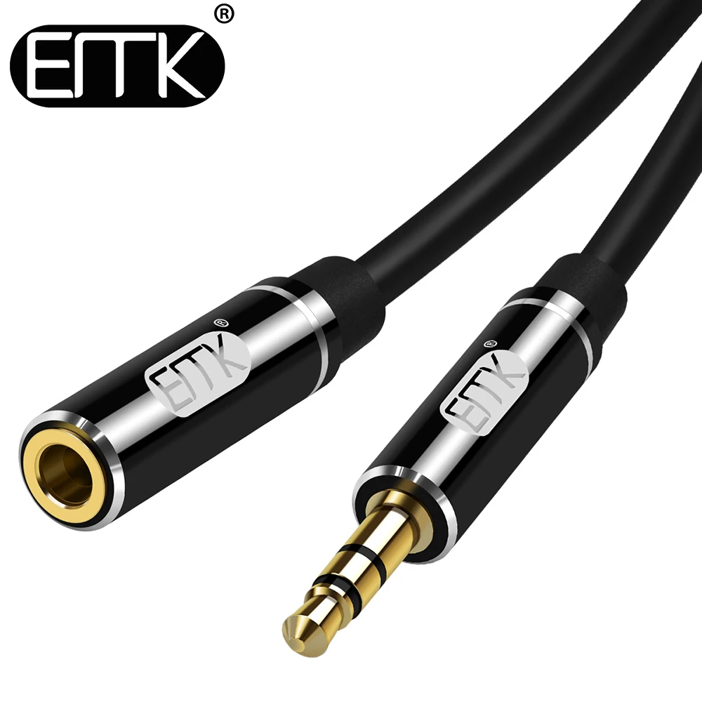 Удлинительный кабель EMK Jack 3 5 мм Aux для наушников iPhone 6 6s Xiaomi redmi plus Huawei P20 lite